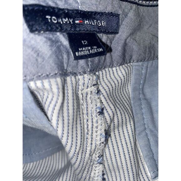 Tommy Hilfiger Women’s Size 12 Navy White‎ Stripe Stretch Slim Ankle Pants - Picture 6 of 6